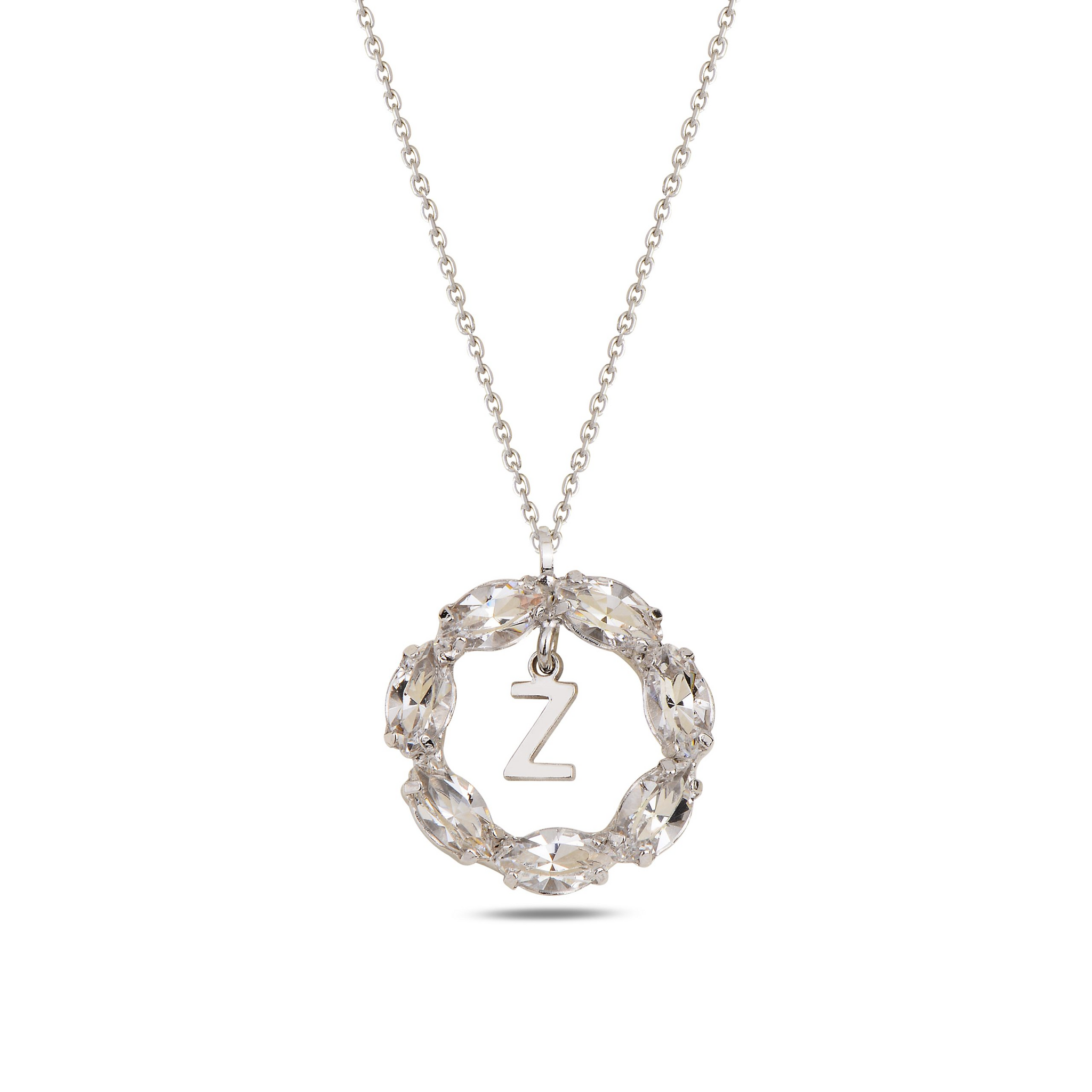 NEPTUN SILVER SWAROVSKI Z LETTER NECKLACE