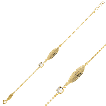 SWAROVSKI STONE FEATHER BRACELET