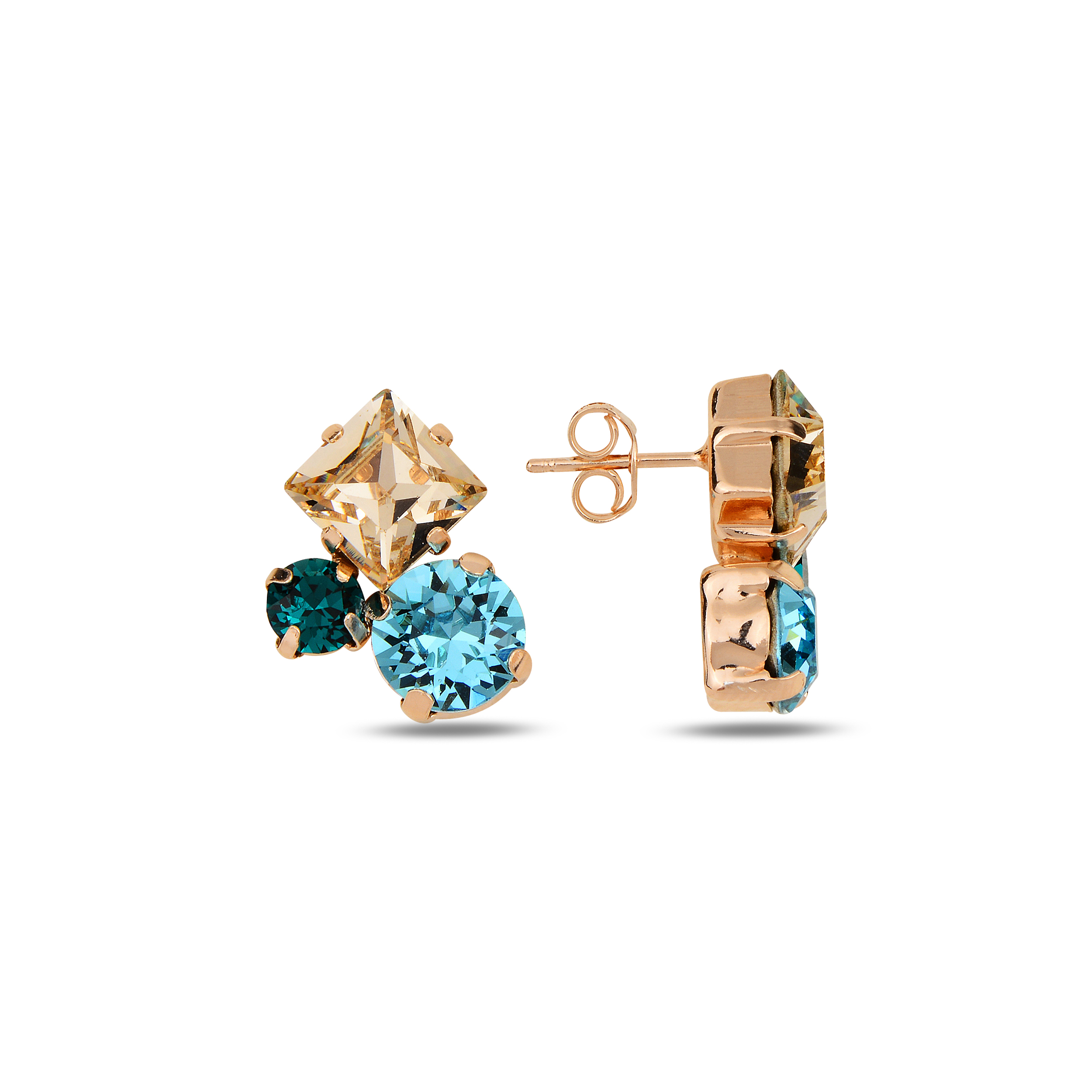 Swarovski Stone Geometric Earrings