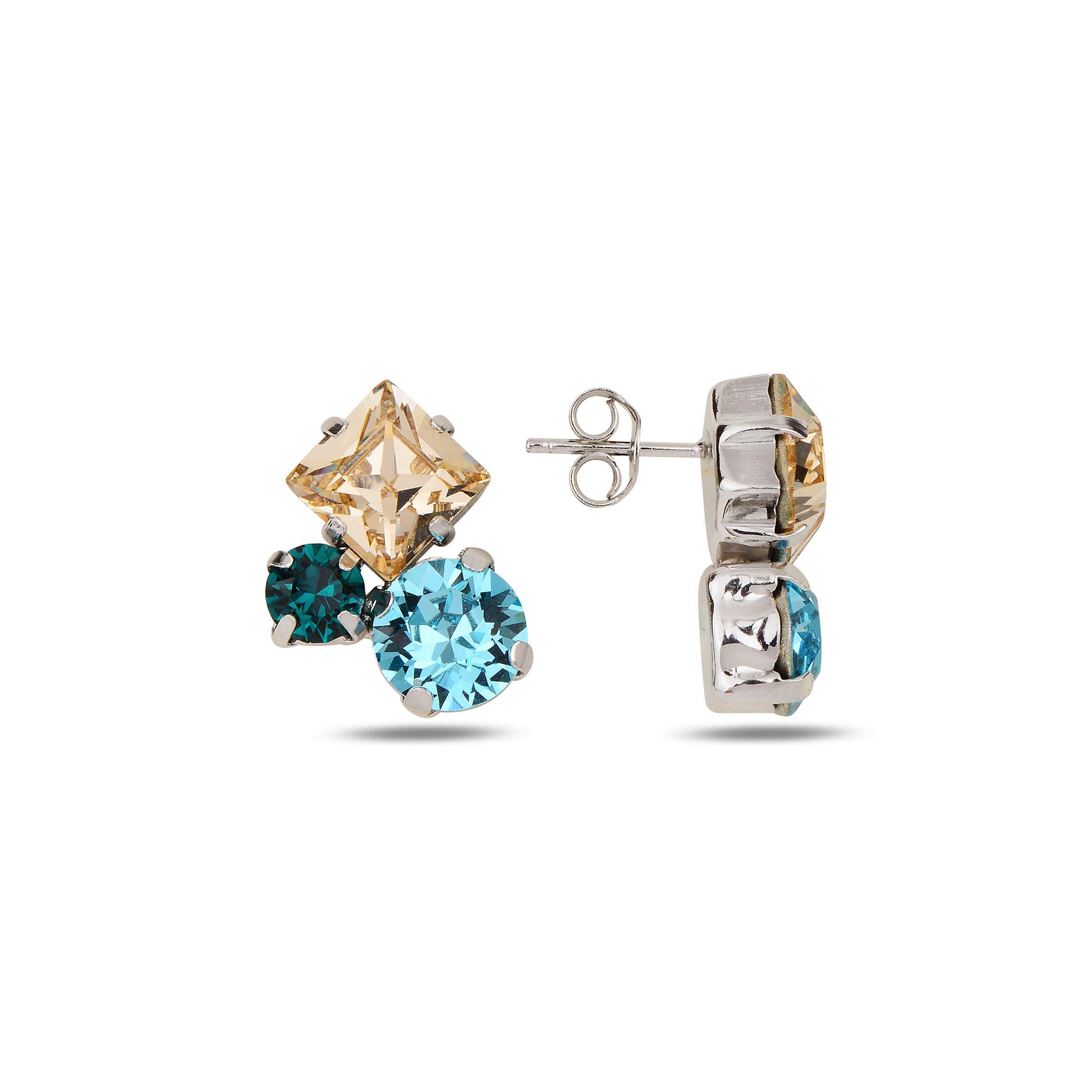 Swarovski Stone Geometric Earrings